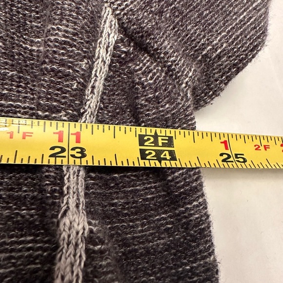 Eileen Fisher Open Front Organic Cotton Cardigan Sweater Charcoal Heather Size M - Picture 7 of 8